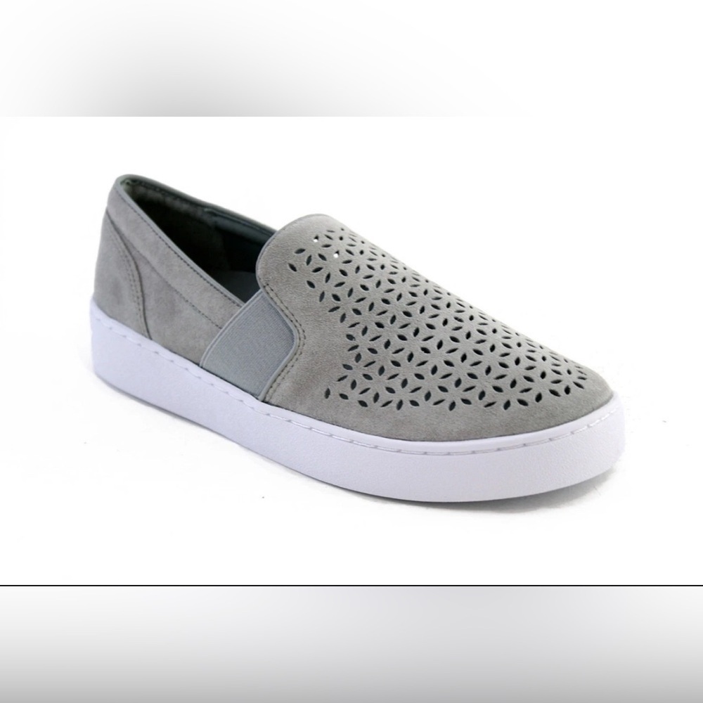 VIONIC Splendid Kani Suede Women's Slip-On Walking Shoes in Grey Size 9.5